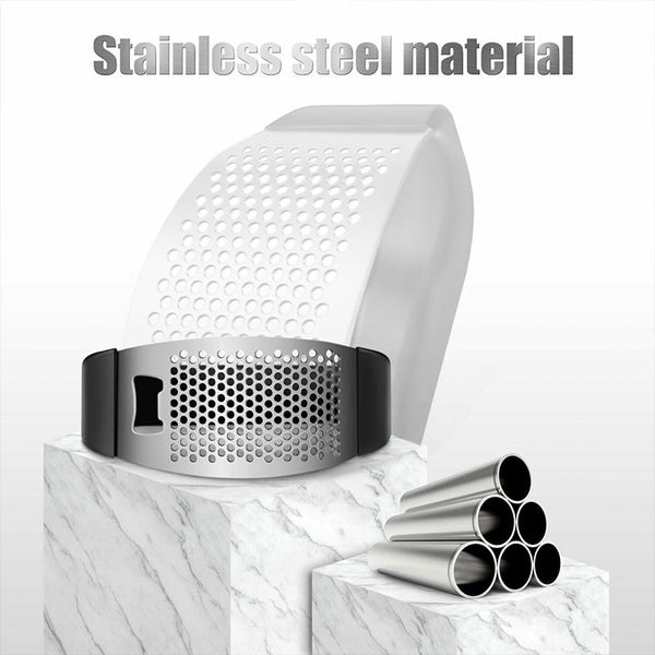 2281 Stainless Steel Garlic Presser /Crusher (Multicolour) freeshipping - DeoDap