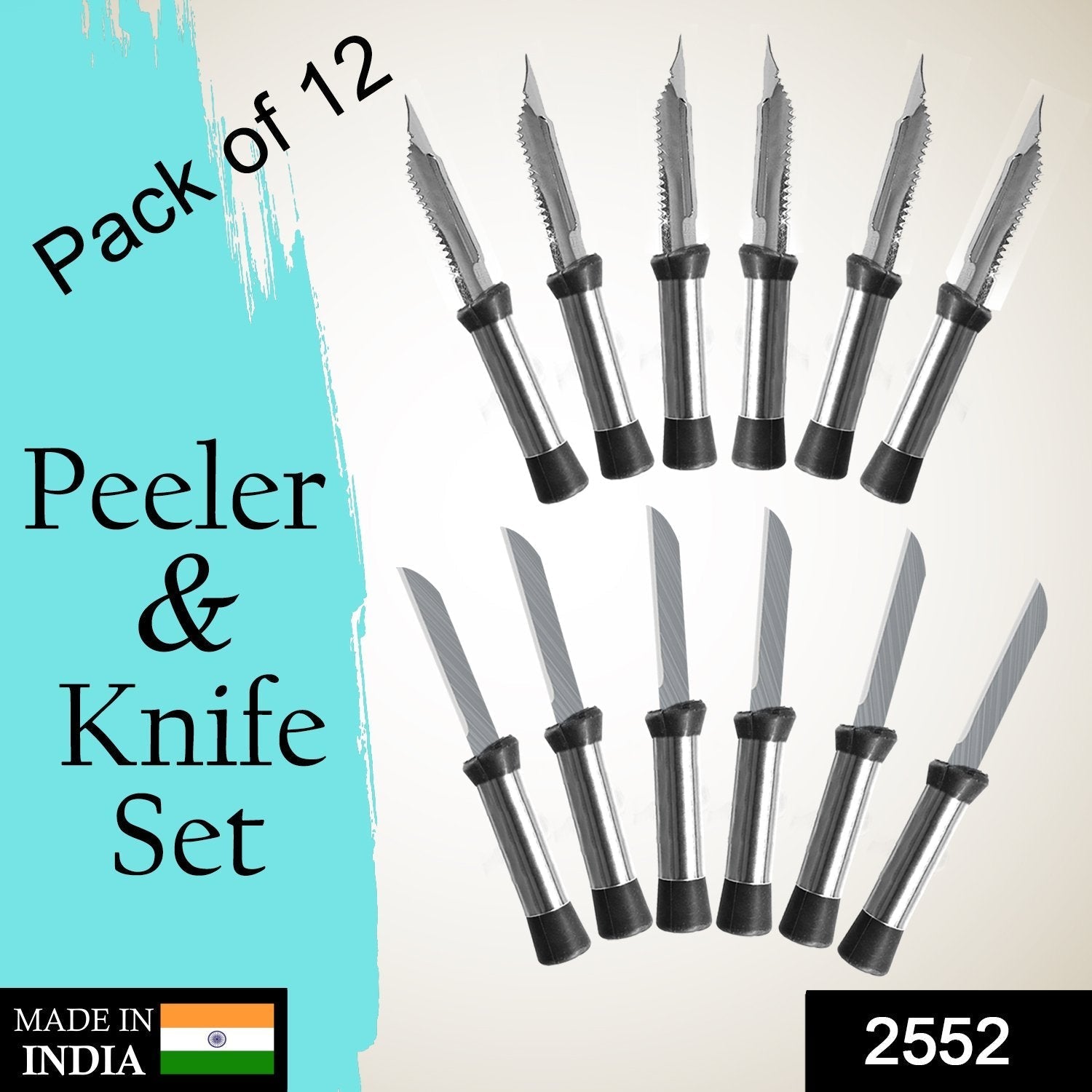 2552 Peeler Knife Combo for Home & Kitchen (Pack of 12) freeshipping - DeoDap