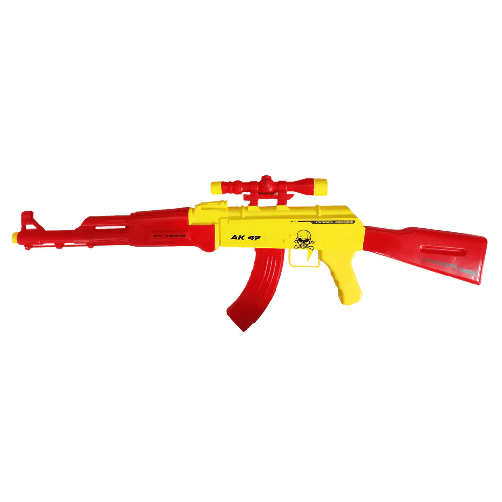3121 Big Plastic AK 47 Toy Gun for Kids - 26 Inch Gun Toy for Kids Shooting Gun with Arrow Bullets Kids Toy Return Gift Item