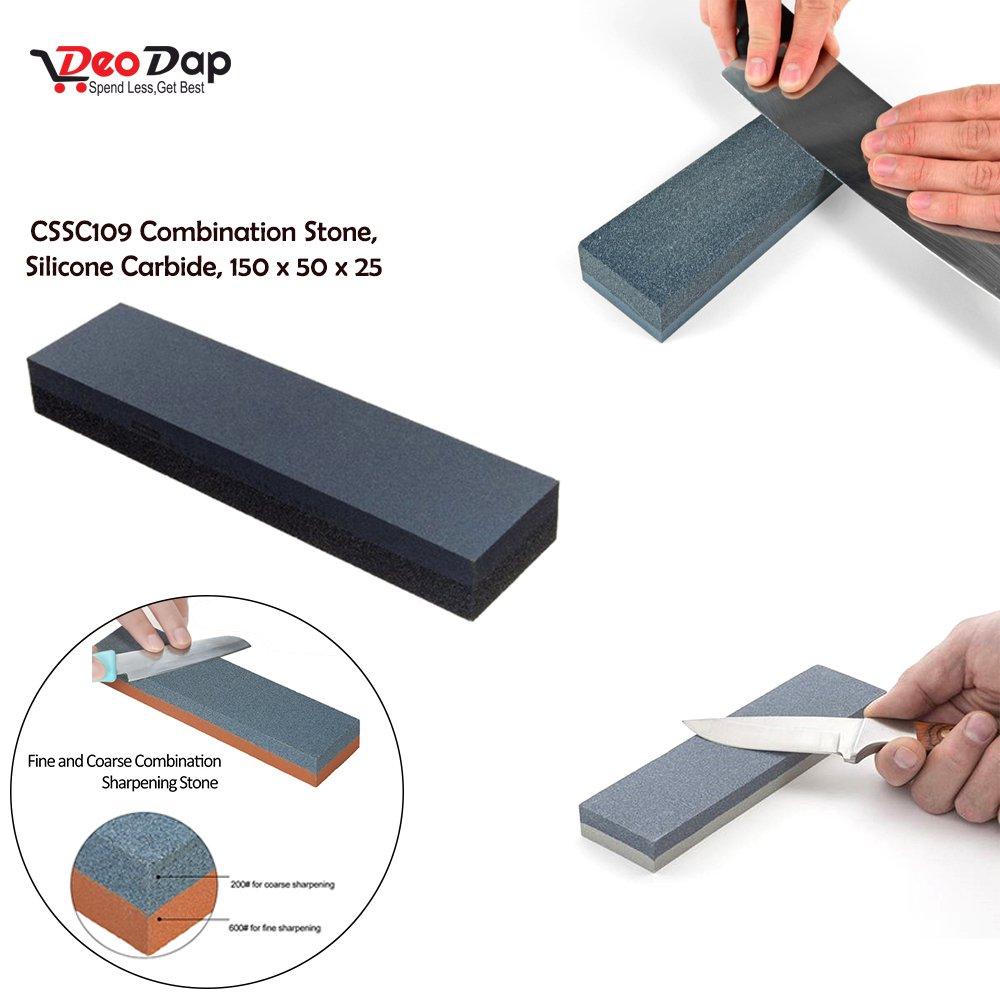 0424 Silicone Carbide Combination Stone Knife Sharpener for Both Knives and Tools DeoDap