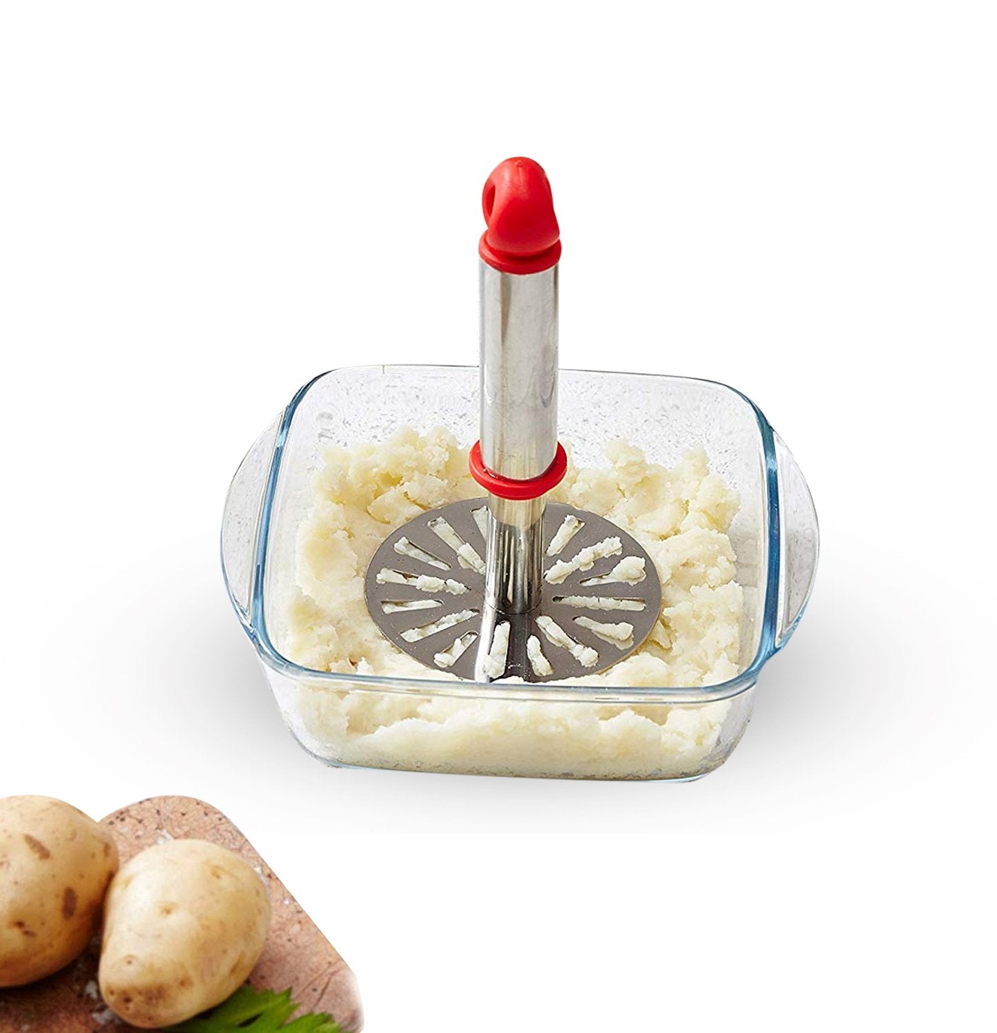 0586 Stainless Steel Potato Masher, PauBhaji Masher DeoDap