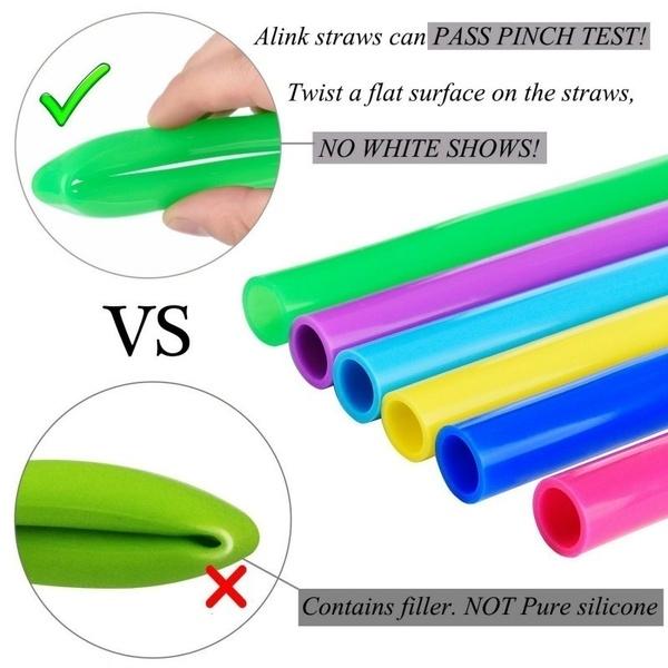 0584 Food Grade Silicone Straws (4pcs) freeshipping - DeoDap
