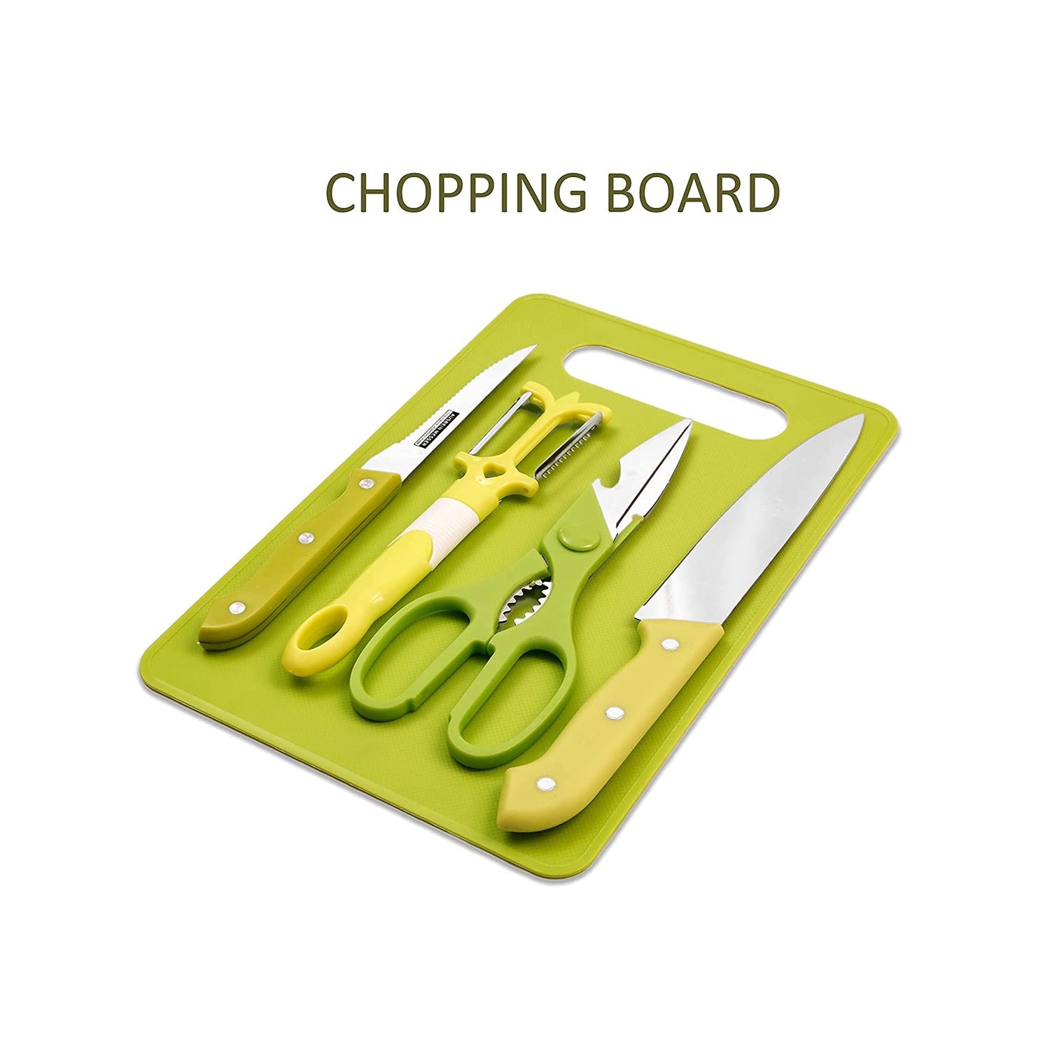 2843 Stainless Steel Kitchen Knife Knives Set with Knife Scissor (Pack Of 5) DeoDap
