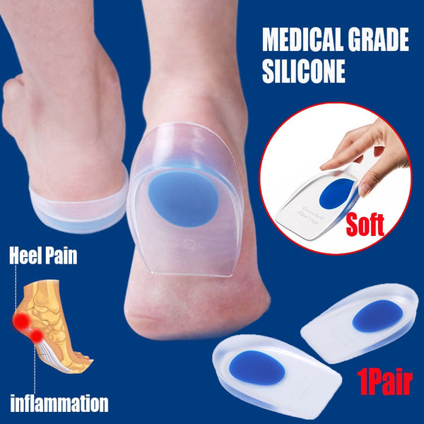 1413 Gel Heel cups Silicon Heel Pad for Heel Ankle Pain freeshipping - DeoDap