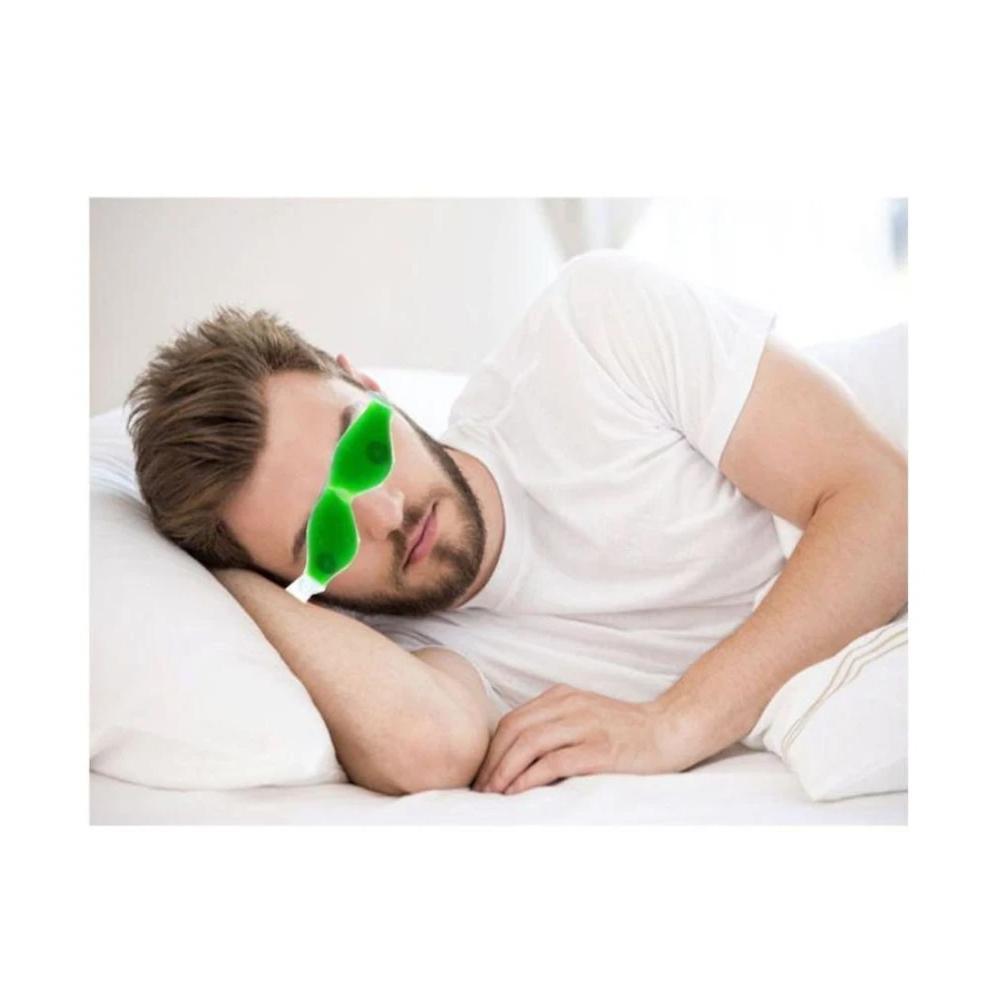0403 Cold Eye Mask with Stick-on Straps (Green) DeoDap