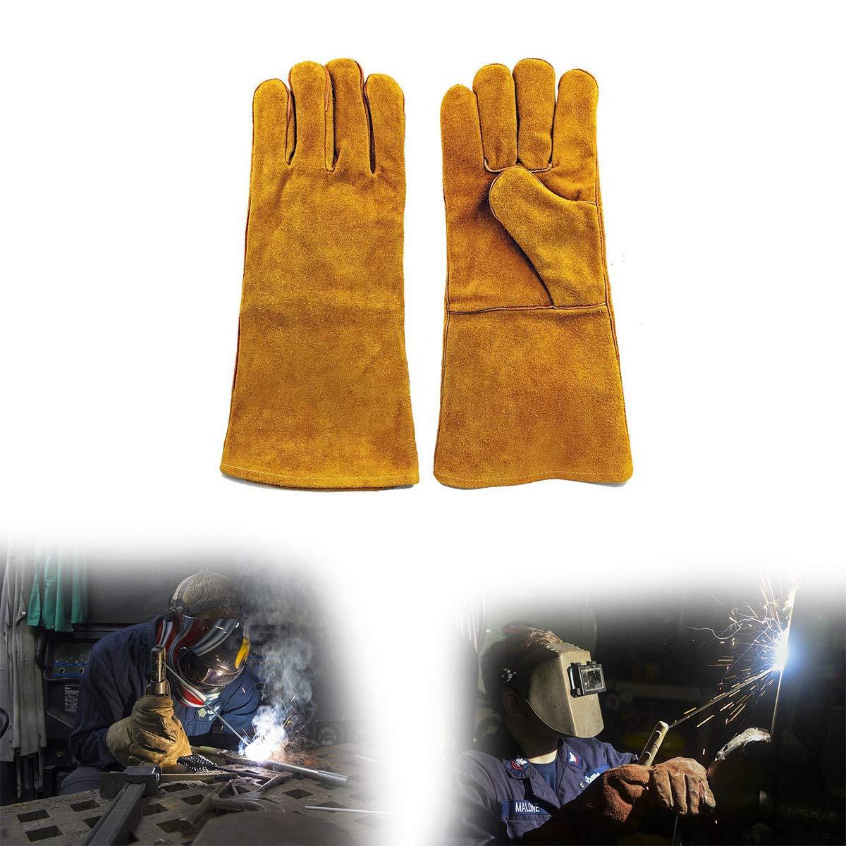 0716 Protective Durable Heat Resistant Welding Gloves DeoDap