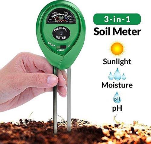 0473 Soil Tester 3-in-1 Plant Moisture Sensor (Green) DeoDap