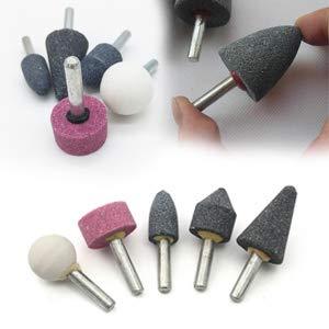 0412 -5 Pcs Shank Abrasive Mounted Stone (Multicolour) DeoDap