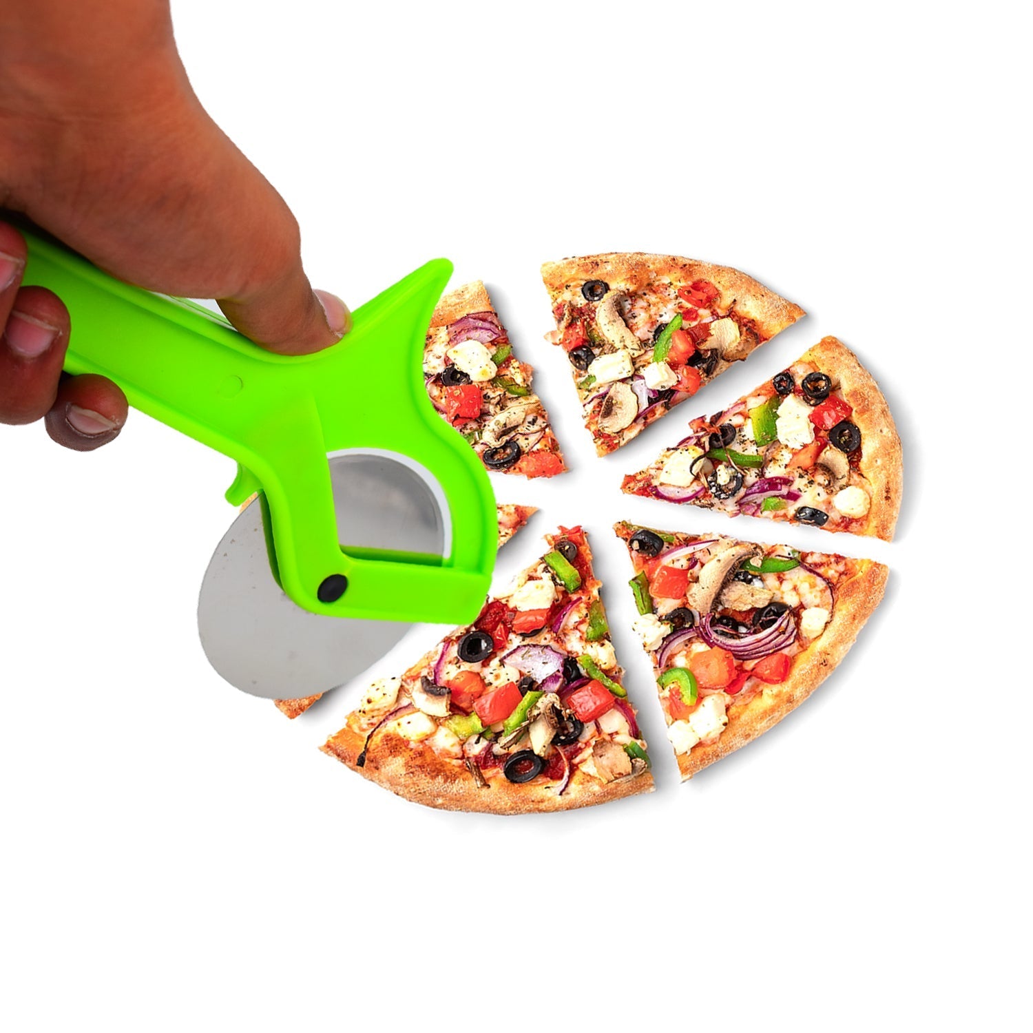 4800  Stainless Steel Pizza Cutter/Pastry Cutter/Sandwiches Cutter DeoDap