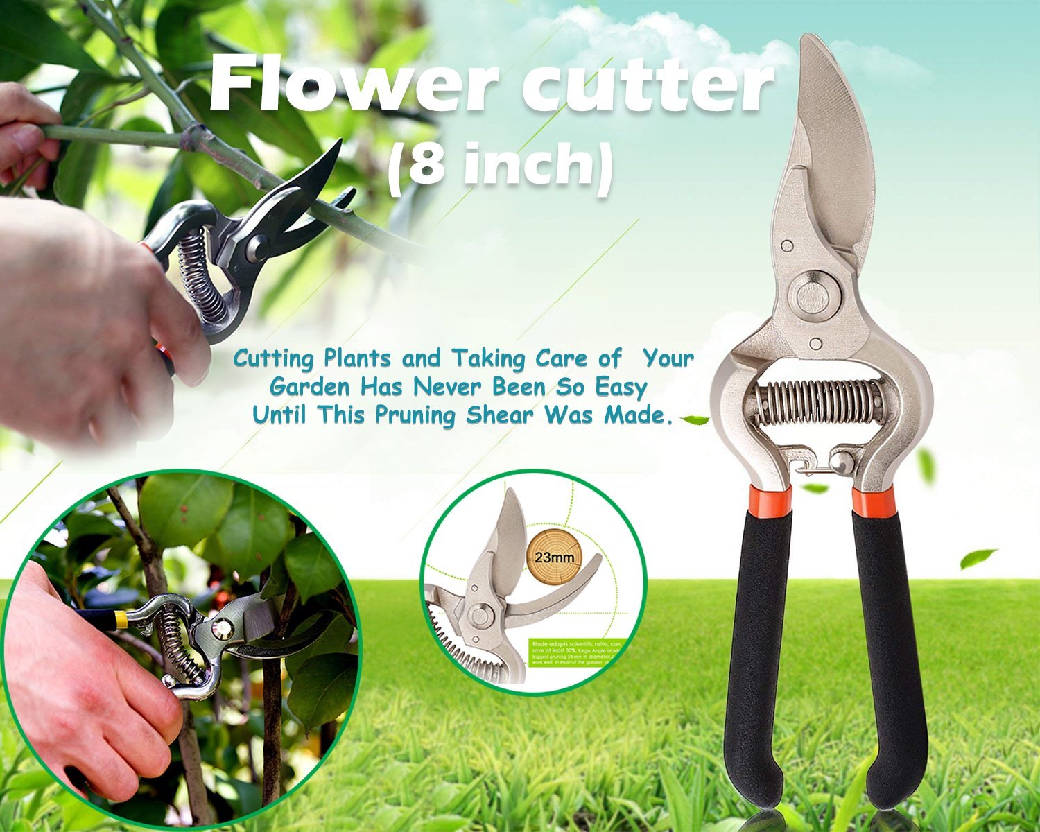 0466 Garden Shears Pruners Scissor (8 inch) DeoDap