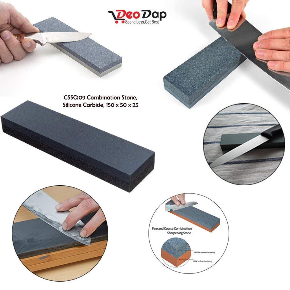 0424 Silicone Carbide Combination Stone Knife Sharpener for Both Knives and Tools DeoDap