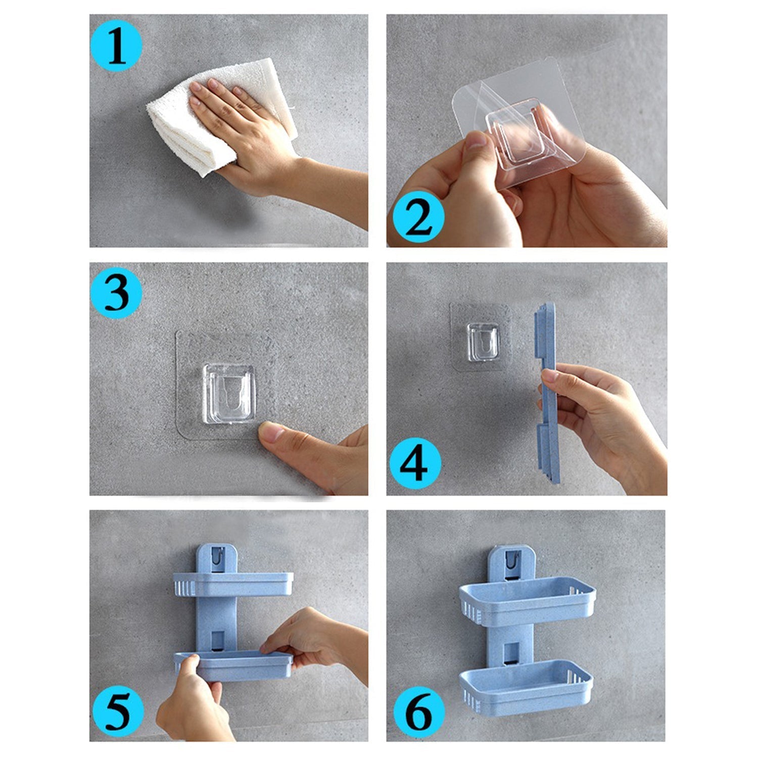 4762  Plastic Double Layer - Soap Stand, Holder, Wall Soap Box Dispenser Tray Deodap