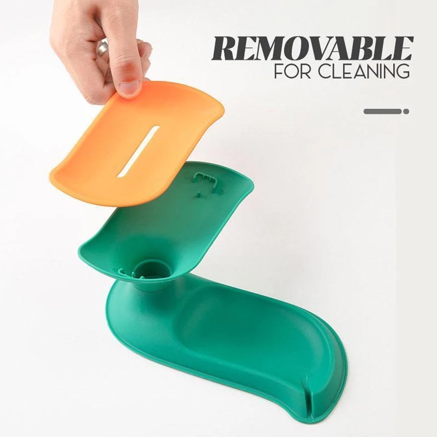 4858 Double Drain Soap Box Nordic Style Portable Plastic Soap Case/Soap Dish DeoDap