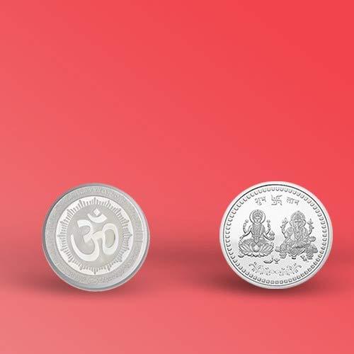 0866 Silver color Coin for Gift & Pooja (Not silver metal) DeoDap