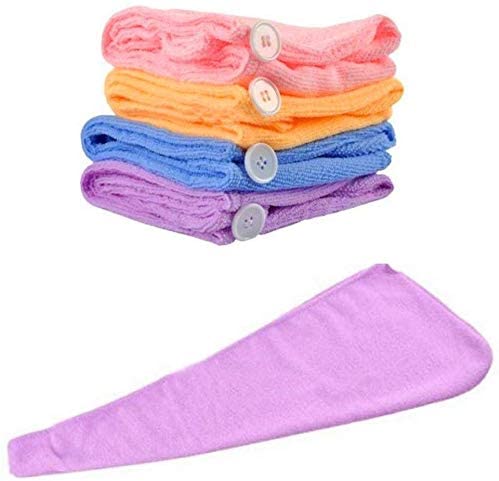 1408 Quick Turban Hair-Drying Absorbent Microfiber Towel/Dry Shower Caps (1 Pc) DeoDap