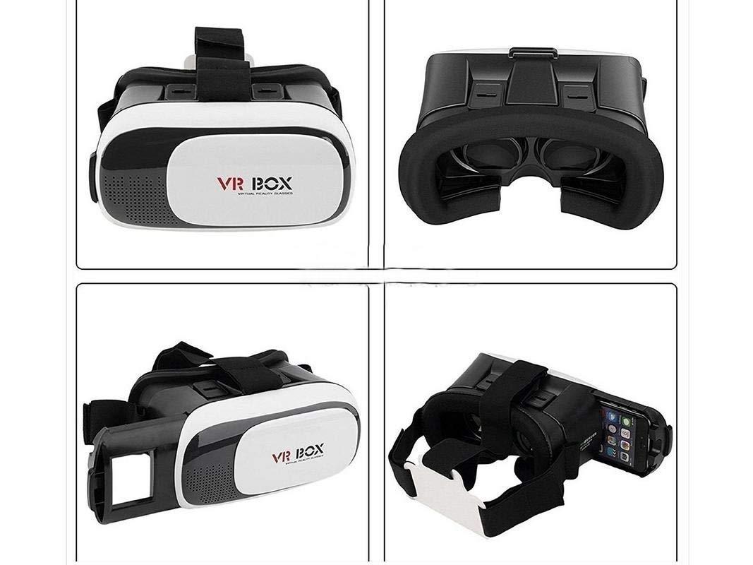 0300A VR BOX Headset-Virtual Reality 3D Glasses-For Kids & Adults for Movies Videos & Gaming / Compatible with Android Smartphones & iPhone(White)