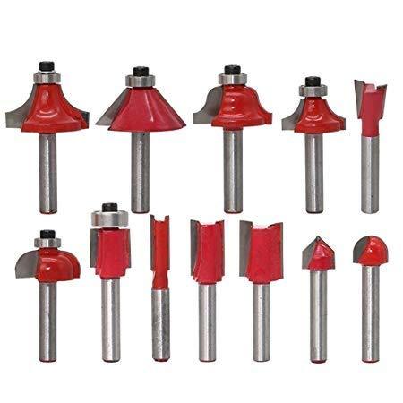 0406 -12/15pcs Milling Cutter Router Bit Set Deodap