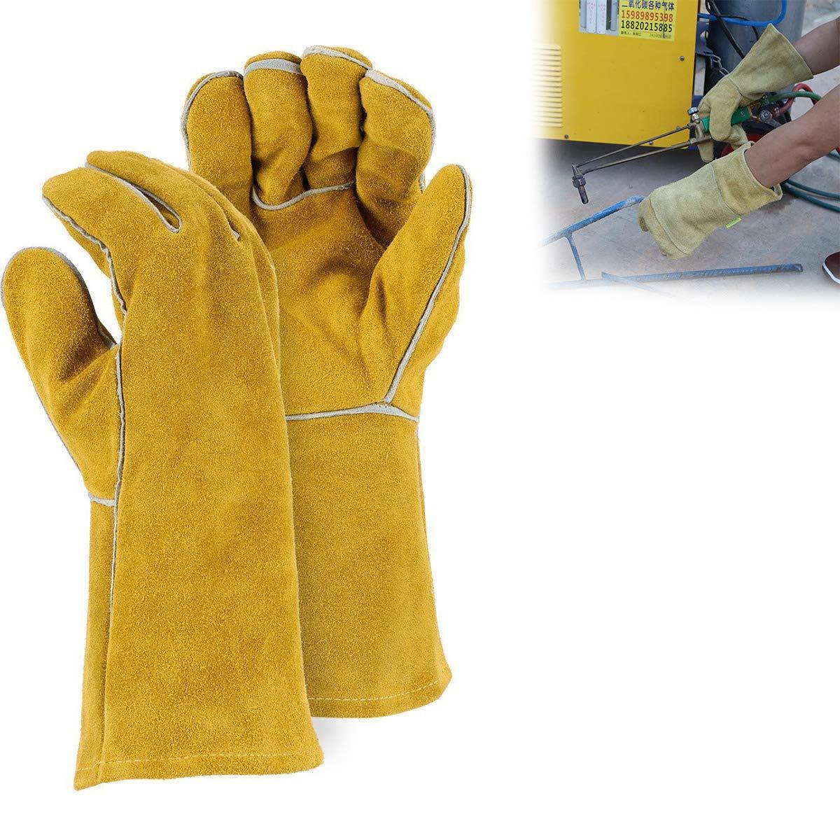 0716 Protective Durable Heat Resistant Welding Gloves DeoDap