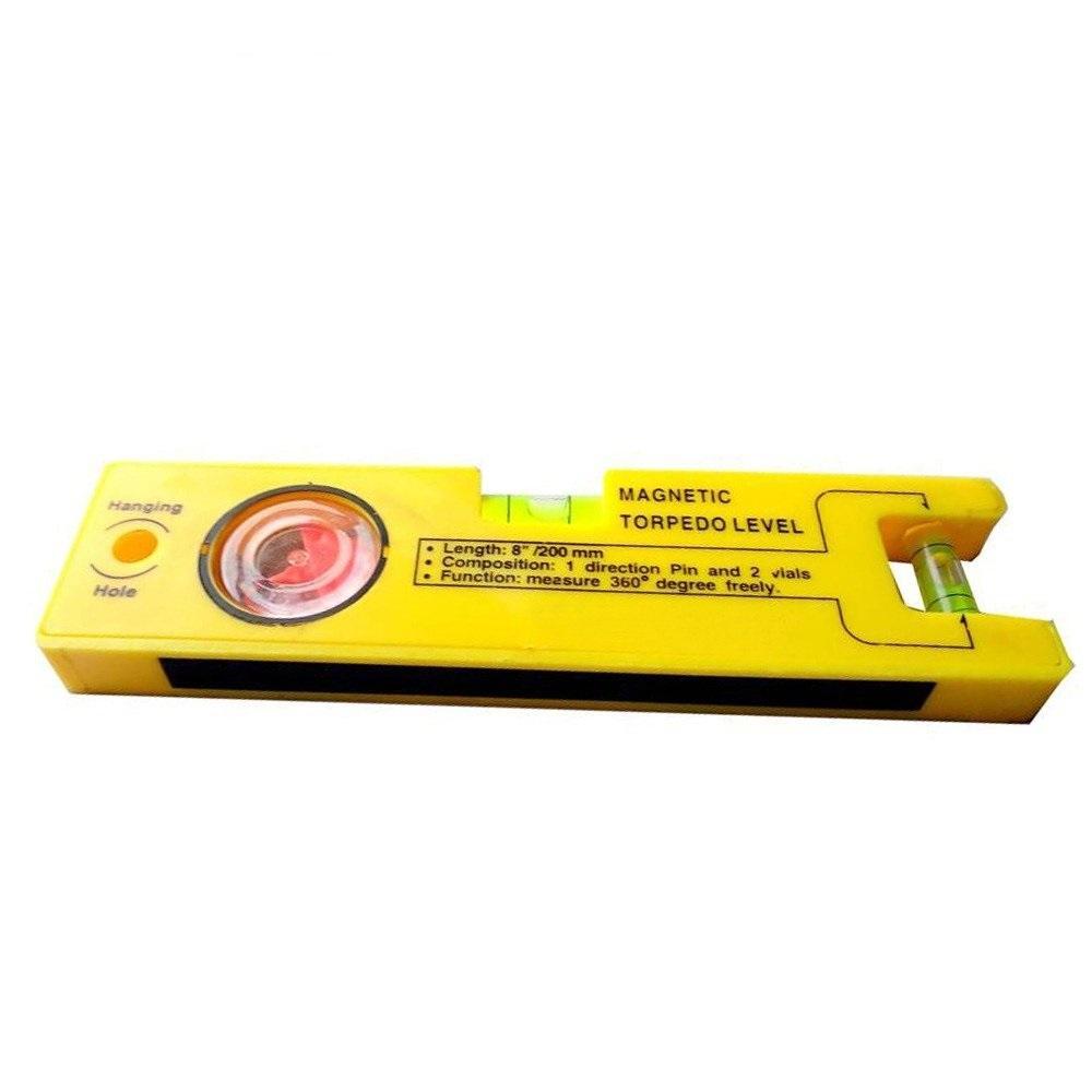 0429 8-inch Magnetic Torpedo Level with 1 Direction Pin, 2 Vials and 360 Degree View DeoDap