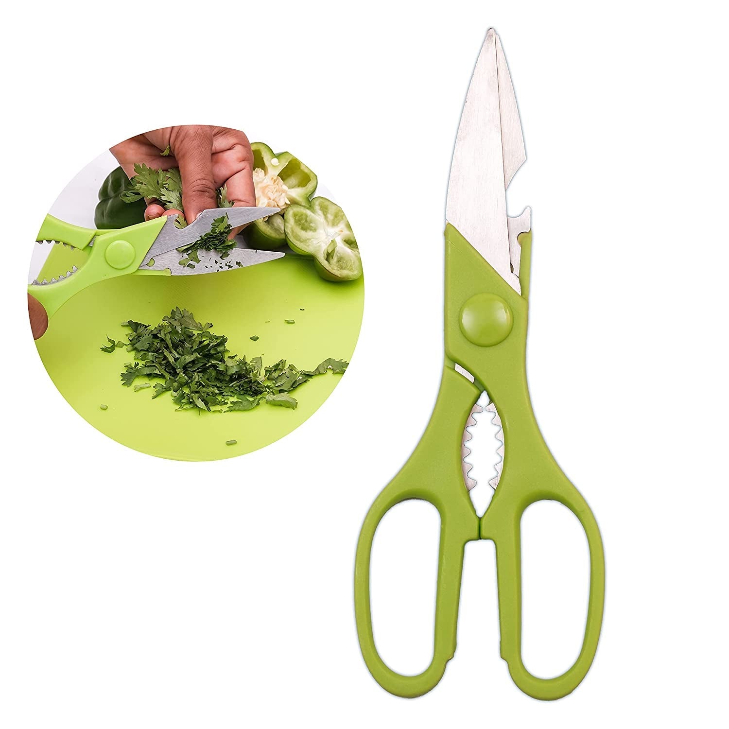 2842 Stainless Steel Kitchen Knife Knives Set with Knife Scissor (Pack Of 5) DeoDap