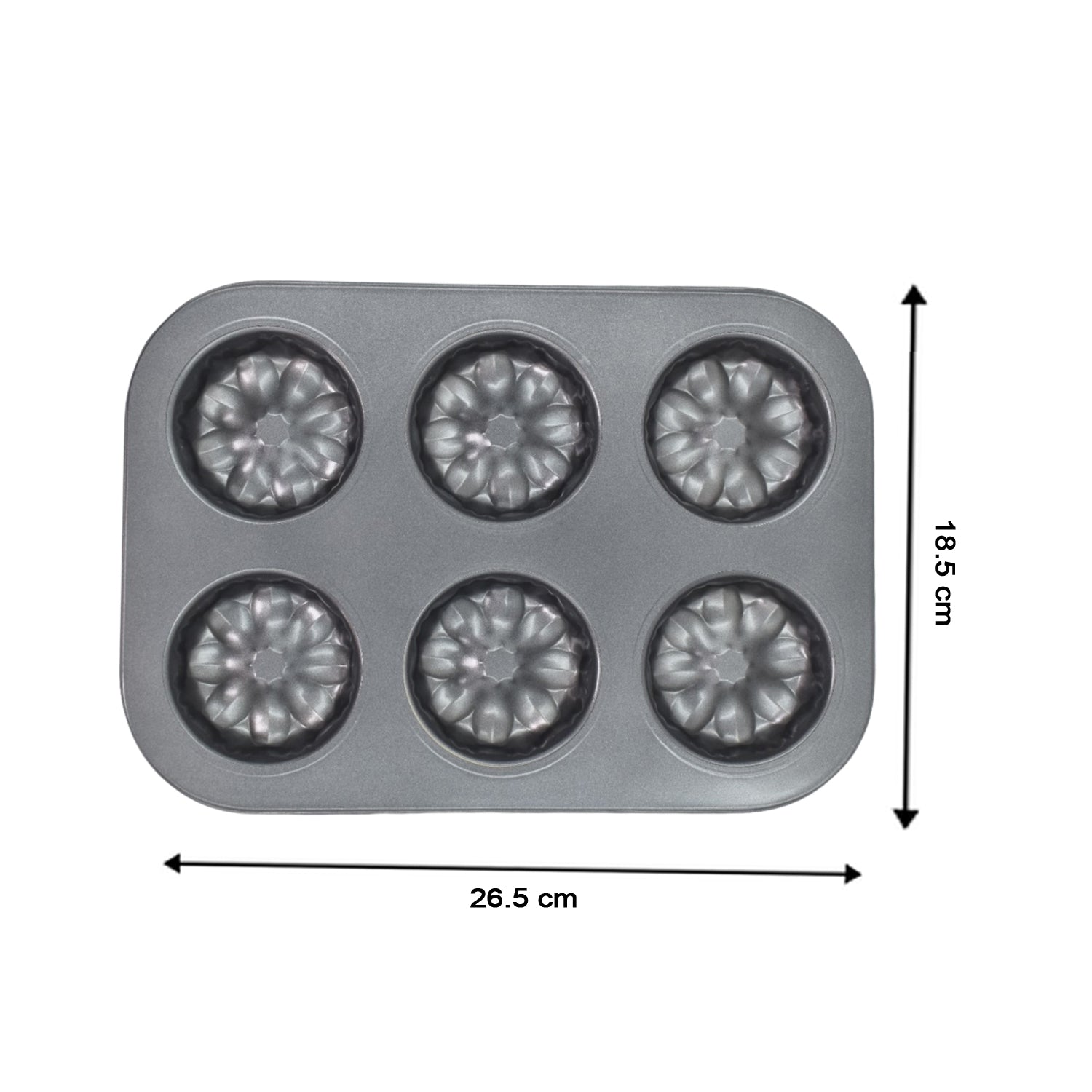 7078 6 slot Non-Stick Muffins Cupcake Pancake Baking Molds (Moq :-5) DeoDap
