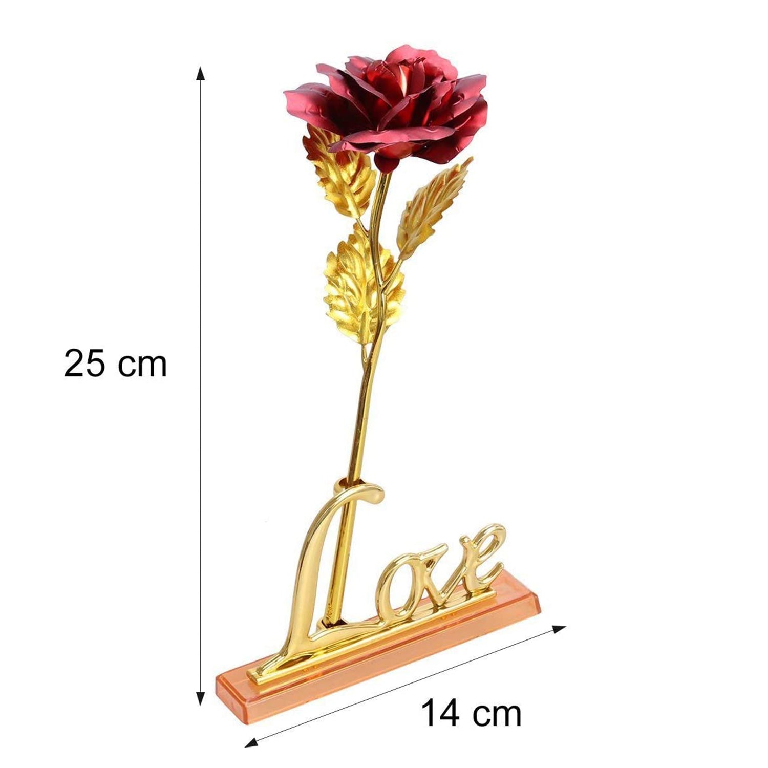 4809 24k Gold Rose,Gold Foil Plated Rose with LOVE Stand and Gift Box for Anniversary,Birthday,Wedding,Thanks giving DeoDap