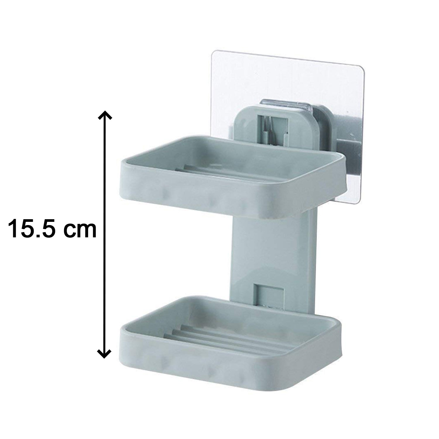 4762  Plastic Double Layer - Soap Stand, Holder, Wall Soap Box Dispenser Tray Deodap