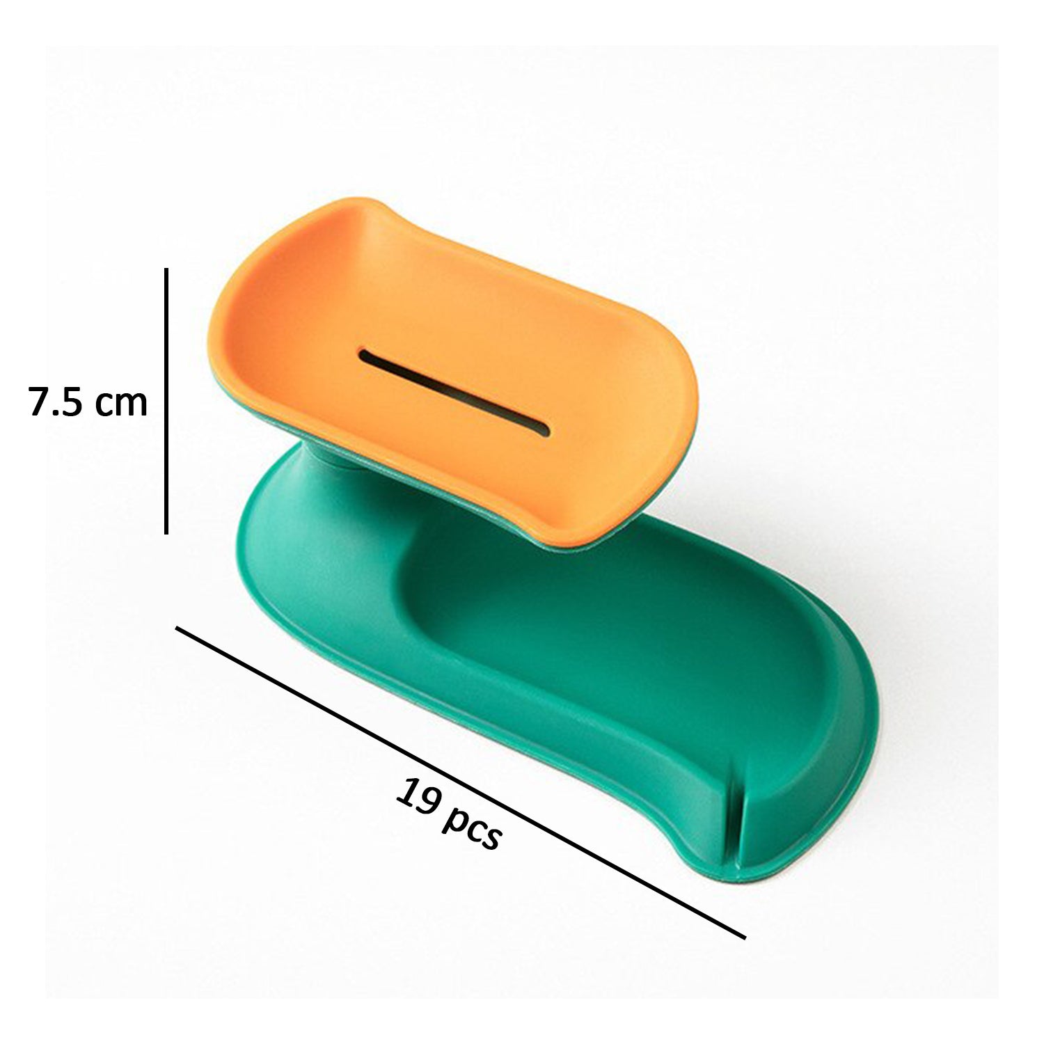 4858 Double Drain Soap Box Nordic Style Portable Plastic Soap Case/Soap Dish DeoDap