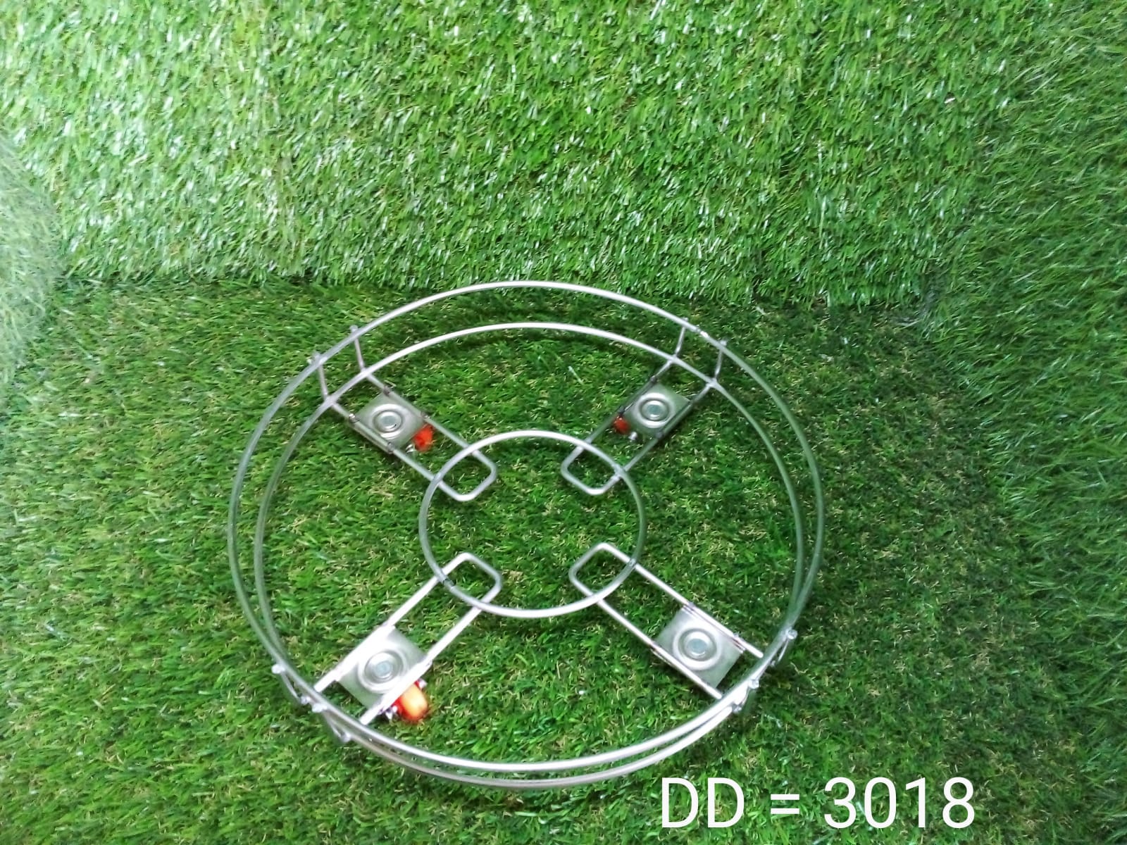 3018 Stainless Steel Gas Cylinder Trolley with Wheels LPG Cylinder Roller Stand Movable Trolley Amd-Deodap