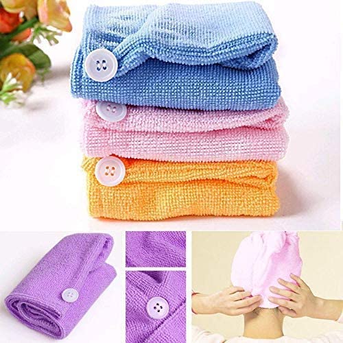 1408 Quick Turban Hair-Drying Absorbent Microfiber Towel/Dry Shower Caps (1 Pc) DeoDap