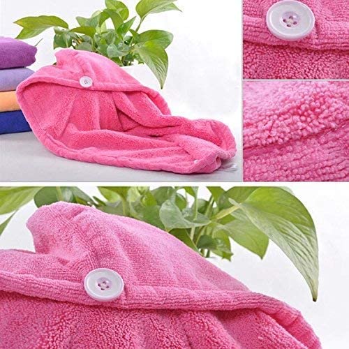 1408 Quick Turban Hair-Drying Absorbent Microfiber Towel/Dry Shower Caps (1 Pc) DeoDap