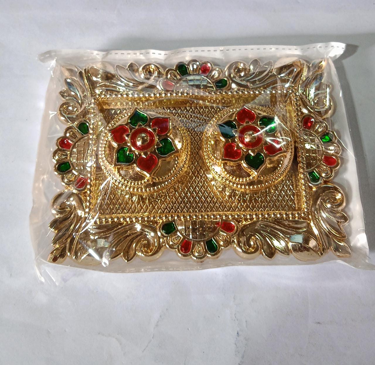 5996 Rakasha Bandhan Special Puja Thali, Kumkum Thali Holder, Pooja Return Gift, Indian Housewarming Gifts, Brother/Bhai/Bhabhi/Sister/Family Rakhi for Rakshabandhan