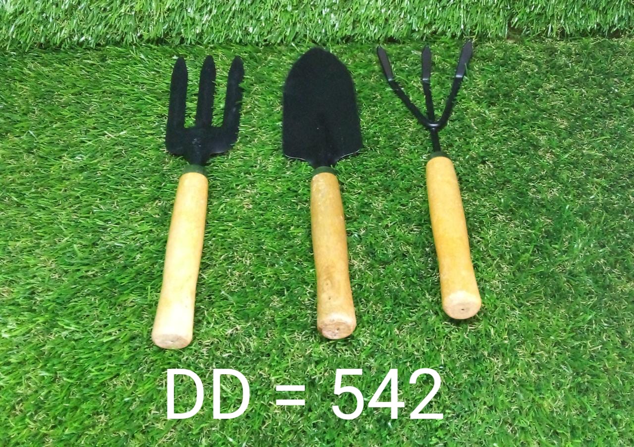 0542 Gardening Tools - Hand Cultivator, Big Trowel, Garden Fork (Set of 3) DeoDap