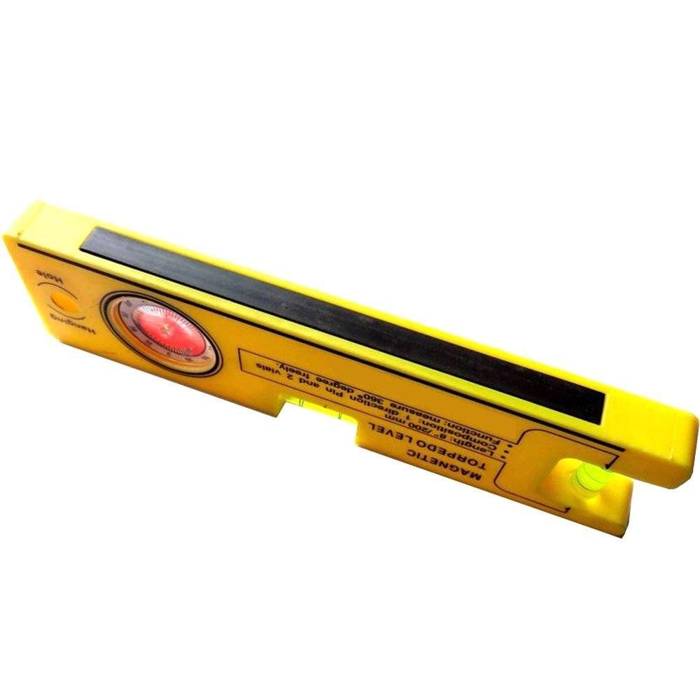 0429 8-inch Magnetic Torpedo Level with 1 Direction Pin, 2 Vials and 360 Degree View DeoDap