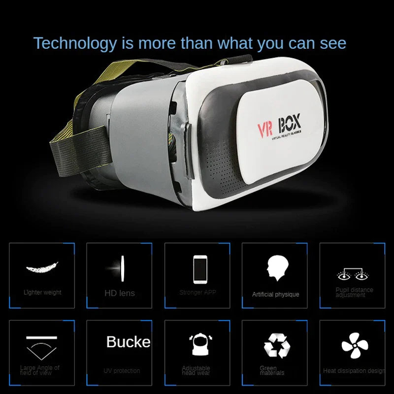 0300A VR BOX Headset-Virtual Reality 3D Glasses-For Kids & Adults for Movies Videos & Gaming / Compatible with Android Smartphones & iPhone(White)