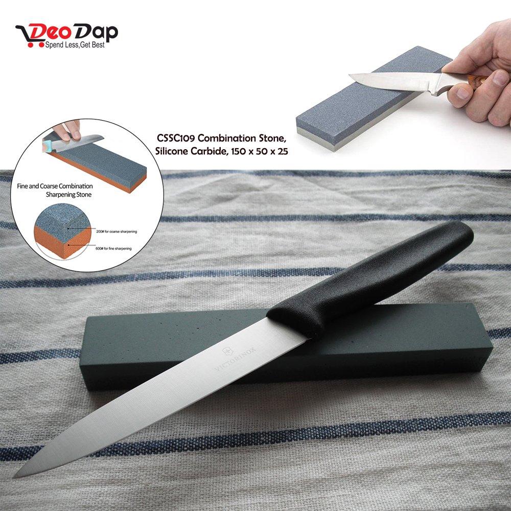 0424 Silicone Carbide Combination Stone Knife Sharpener for Both Knives and Tools DeoDap