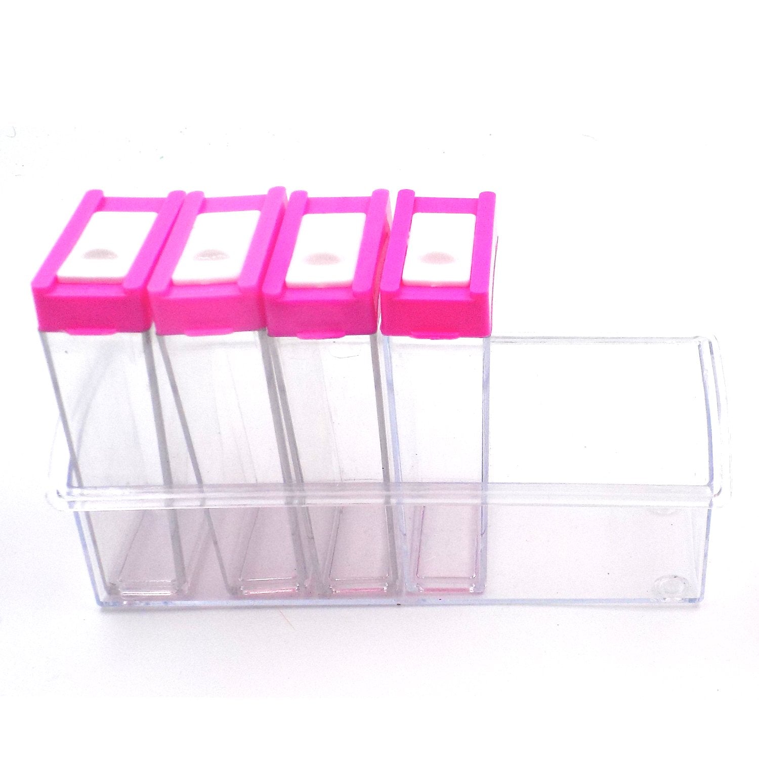 2531 Plastic Easy Flow Storage Box Container / Spice Jar / Cereal Dispenser - 6 Pcs DeoDap