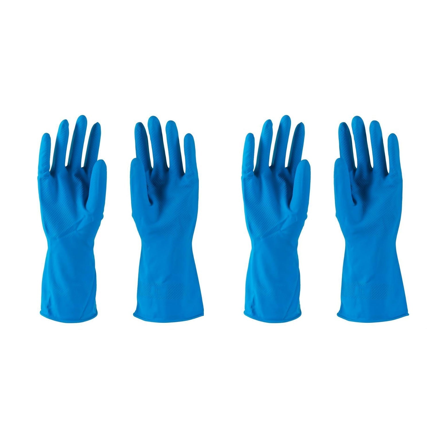 4856 Pair Of 2 Medium Blue Gloves For Types Of Purposes Like Washing Utensils, Gardening And Cleaning Toilet Etc. DeoDap