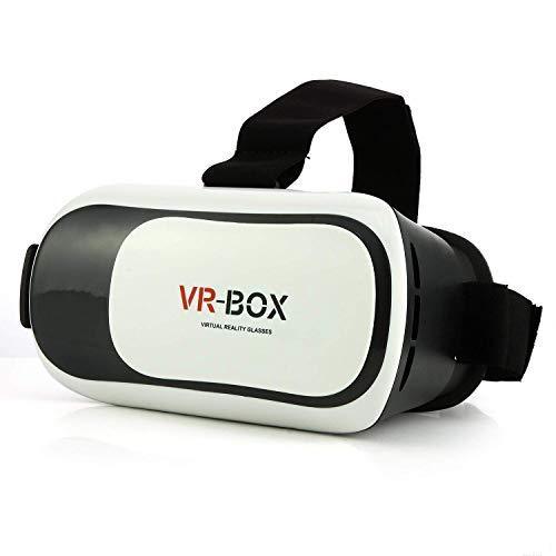 0300A VR BOX Headset-Virtual Reality 3D Glasses-For Kids & Adults for Movies Videos & Gaming / Compatible with Android Smartphones & iPhone(White)