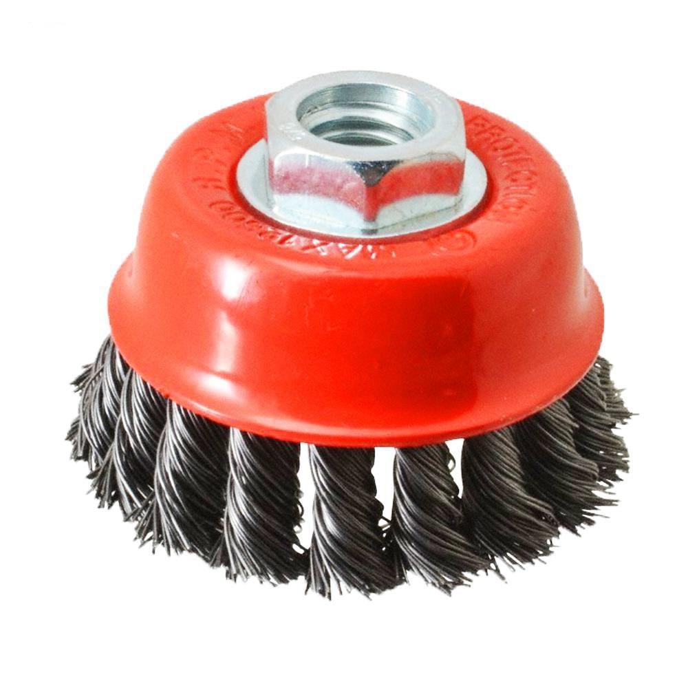 0195 Wire Wheel Cup Brush (Black) Deodap
