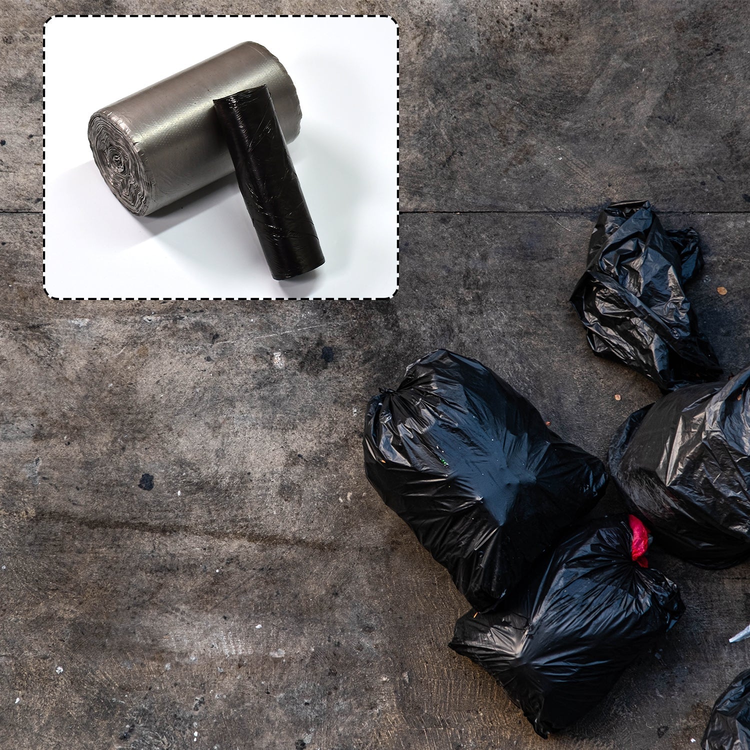 9270 2Rolls Garbage Bags/Dustbin Bags/Trash Bags 45x55Cm. DeoDap