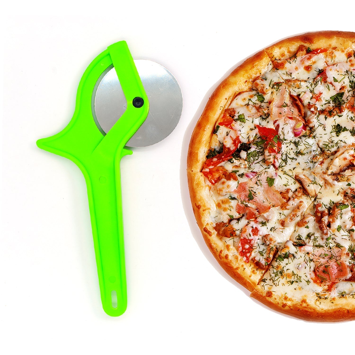 4800  Stainless Steel Pizza Cutter/Pastry Cutter/Sandwiches Cutter DeoDap