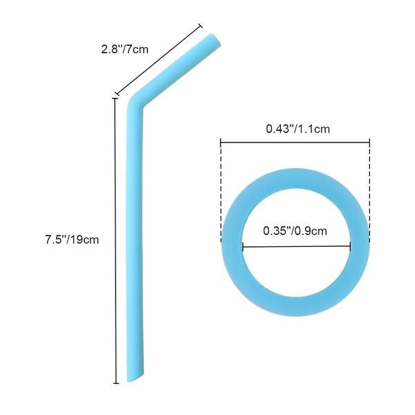 0584 Food Grade Silicone Straws (4pcs) freeshipping - DeoDap