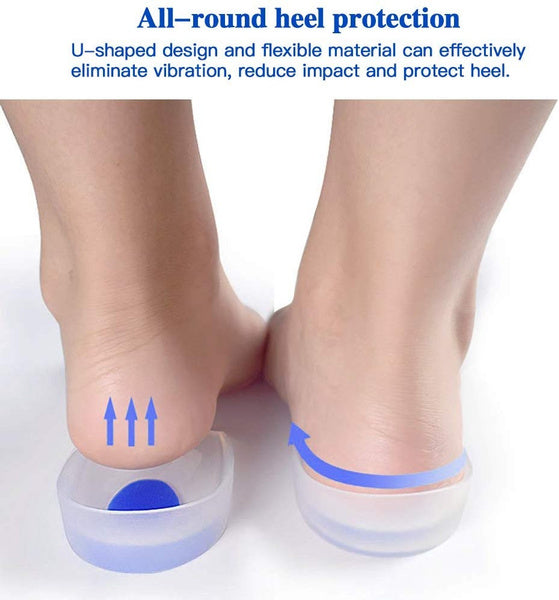 1413 Gel Heel cups Silicon Heel Pad for Heel Ankle Pain freeshipping - DeoDap