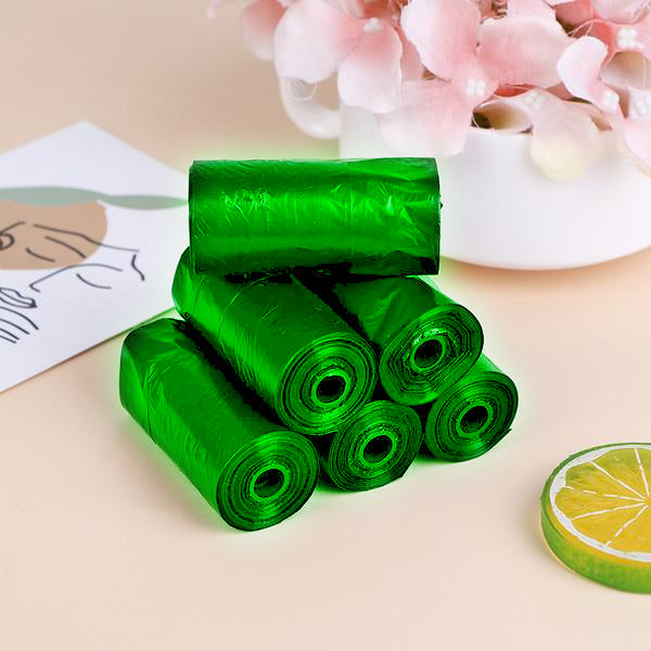 1586 Bio-degradable Eco Friendly Garbage/Trash Bags Rolls (24" x 32") (Green) (Pack of 20) DeoDap