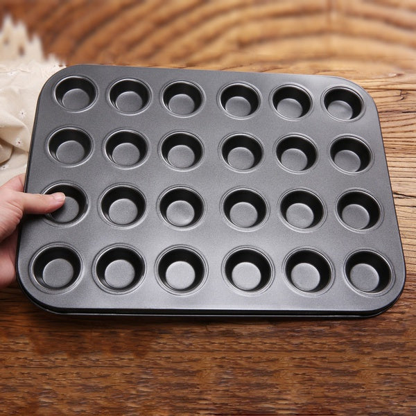 2338 Muffin Cupcake Mould Bakeware Pan Tray Mould Maker 24 Slot Round Shape freeshipping - DeoDap