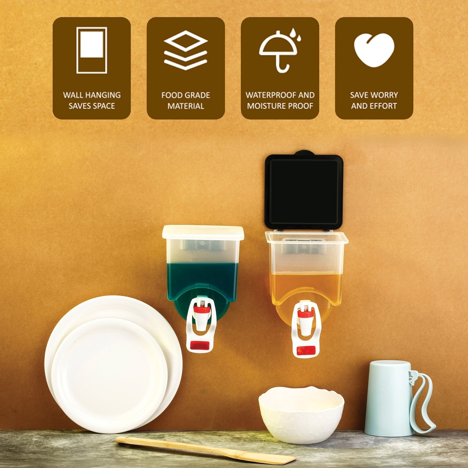 2563A Wall Mounted Oil Dispenser Bottle (1100ML Approx) DeoDap