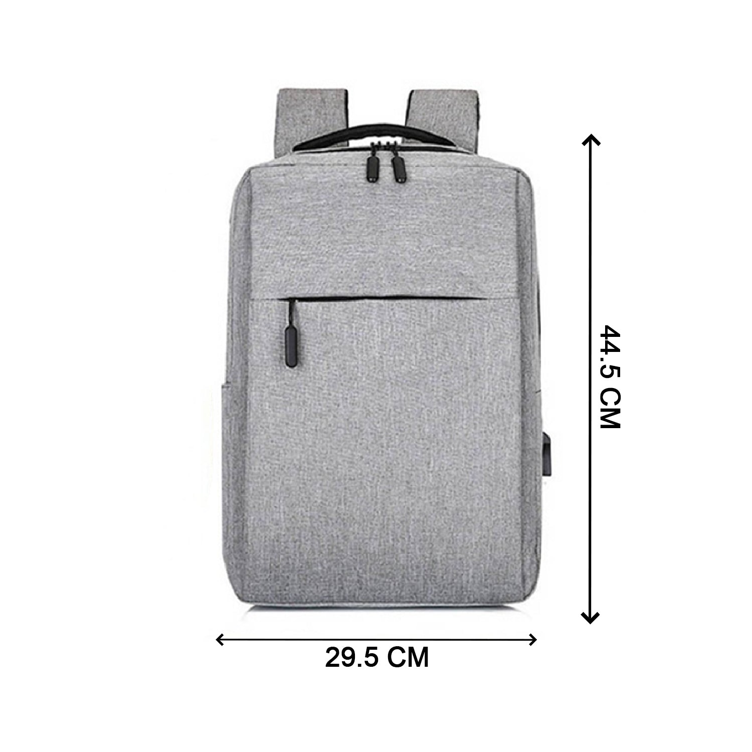 6219 Gray Travel Laptop Backpack With USB Charging Port DeoDap