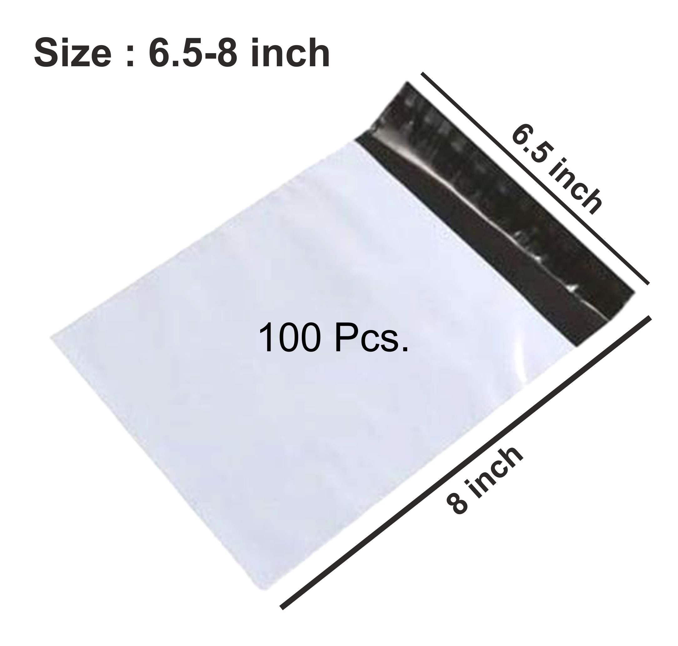 0900 Tamper Proof Courier Bags(6.5X08 PLAIN 180 POD M1) - 100 pcs DeoDap