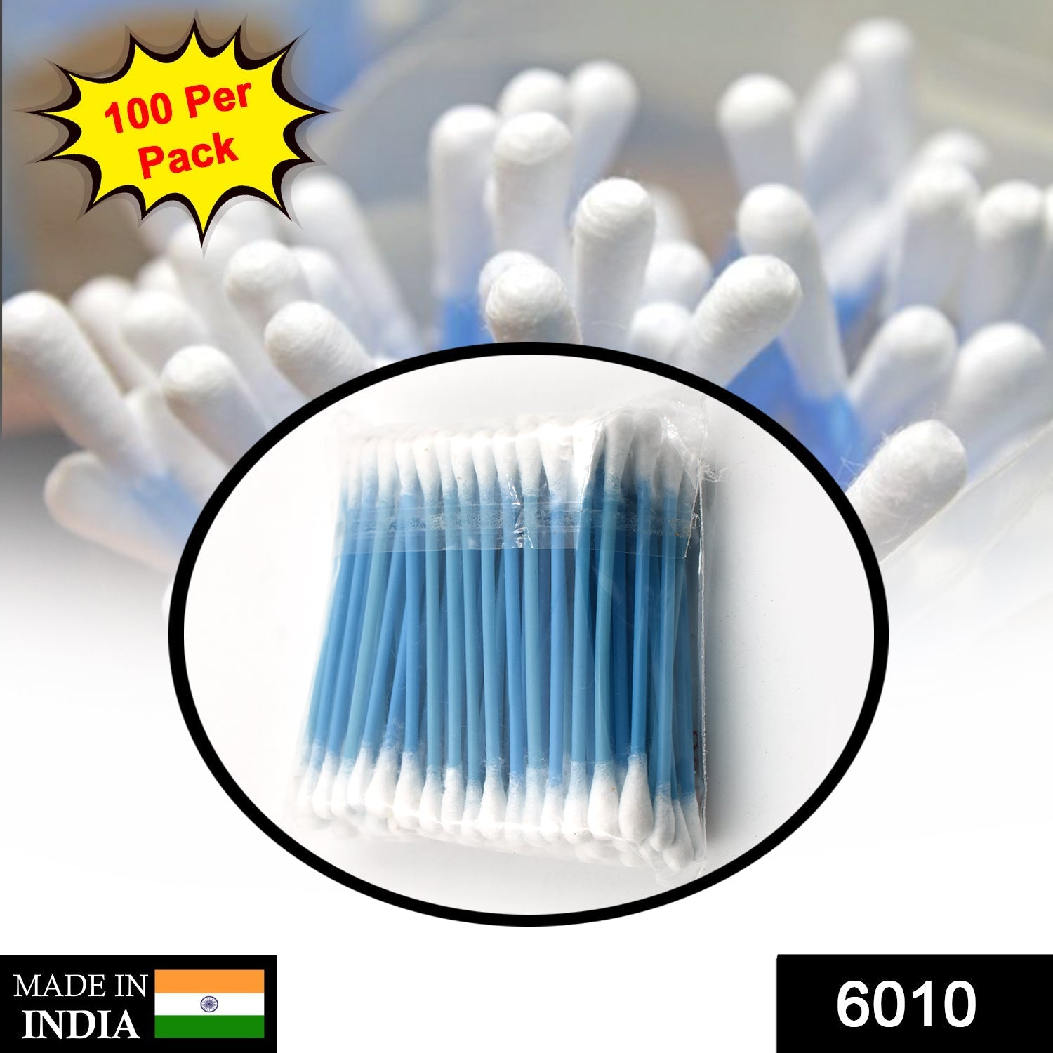 6010 Small Cotton Buds for ear cleaning, soft and natural cotton swabs (100 per pack) freeshipping - DeoDap